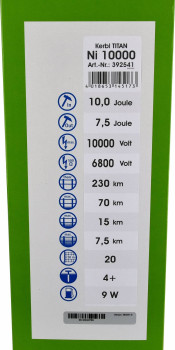 Elektryzator sieciowy 10J TITAN Kerbl – mocny do bydła