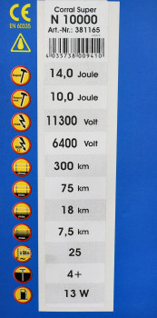 CORRAL 10J – mocny elektryzator 10J do bydła i dzików