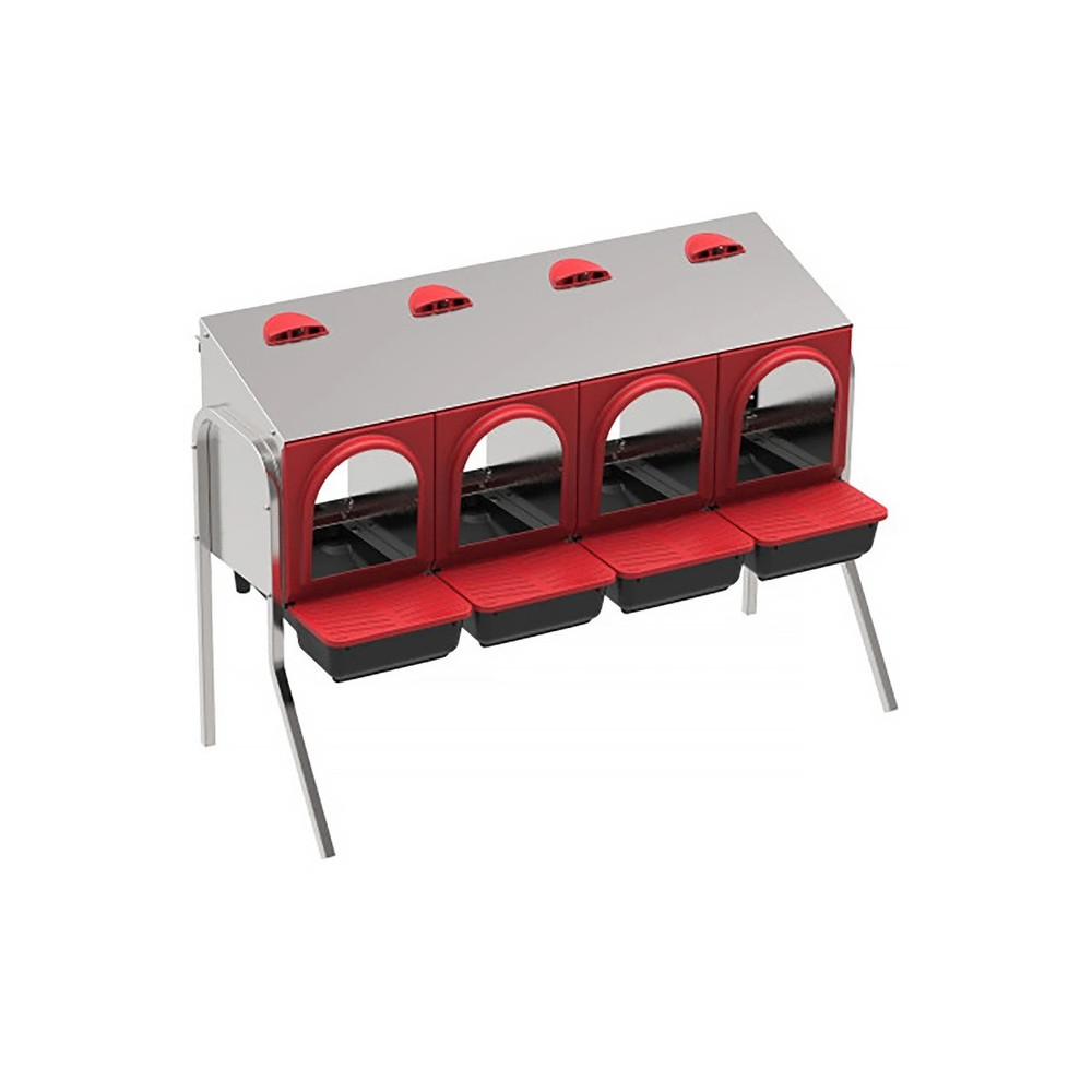 Automatyczne gniazdo dla kur niosek – 4 stanowiska na nóżkach