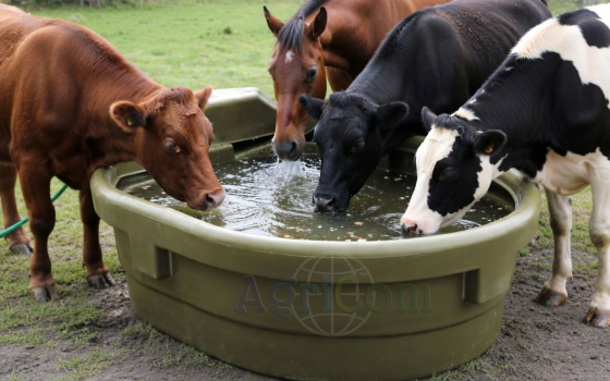 Poidło pastwiskowe dla bydła i koni wzmocnione