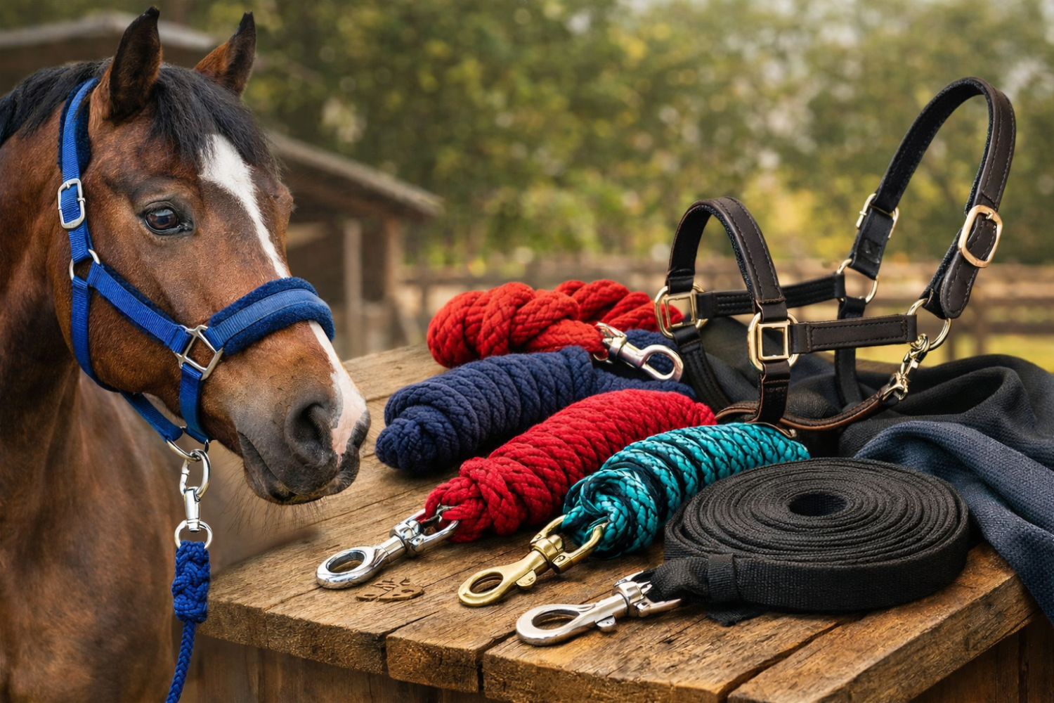 Kantary, uwiązy i linki dla koni – akcesoria stajenne | Agricom.pl