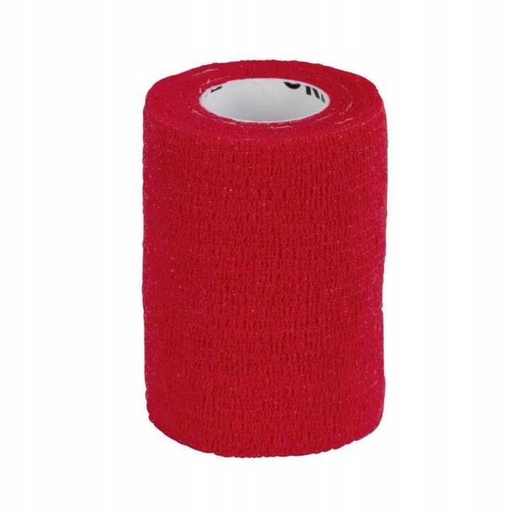 Samoprzylepny samonosny bandaz opatrunek Czerwony EquiLastic 7 5cm